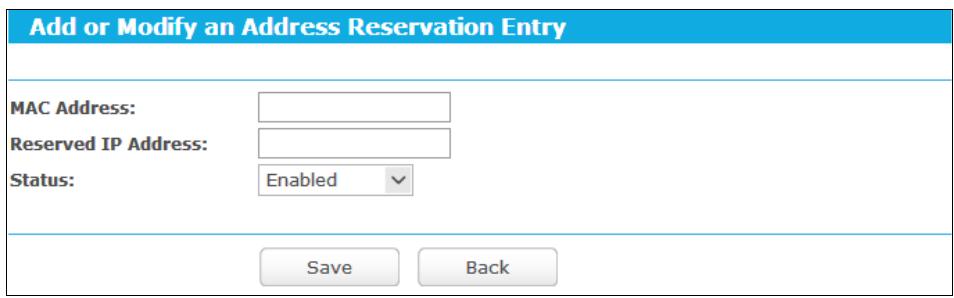 TP-LINK TD-W8968 - To Reserve an IP address: - 1