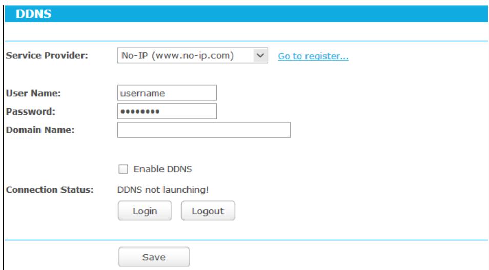 TP-LINK TD-W8968 - No-ip DDNS - 1