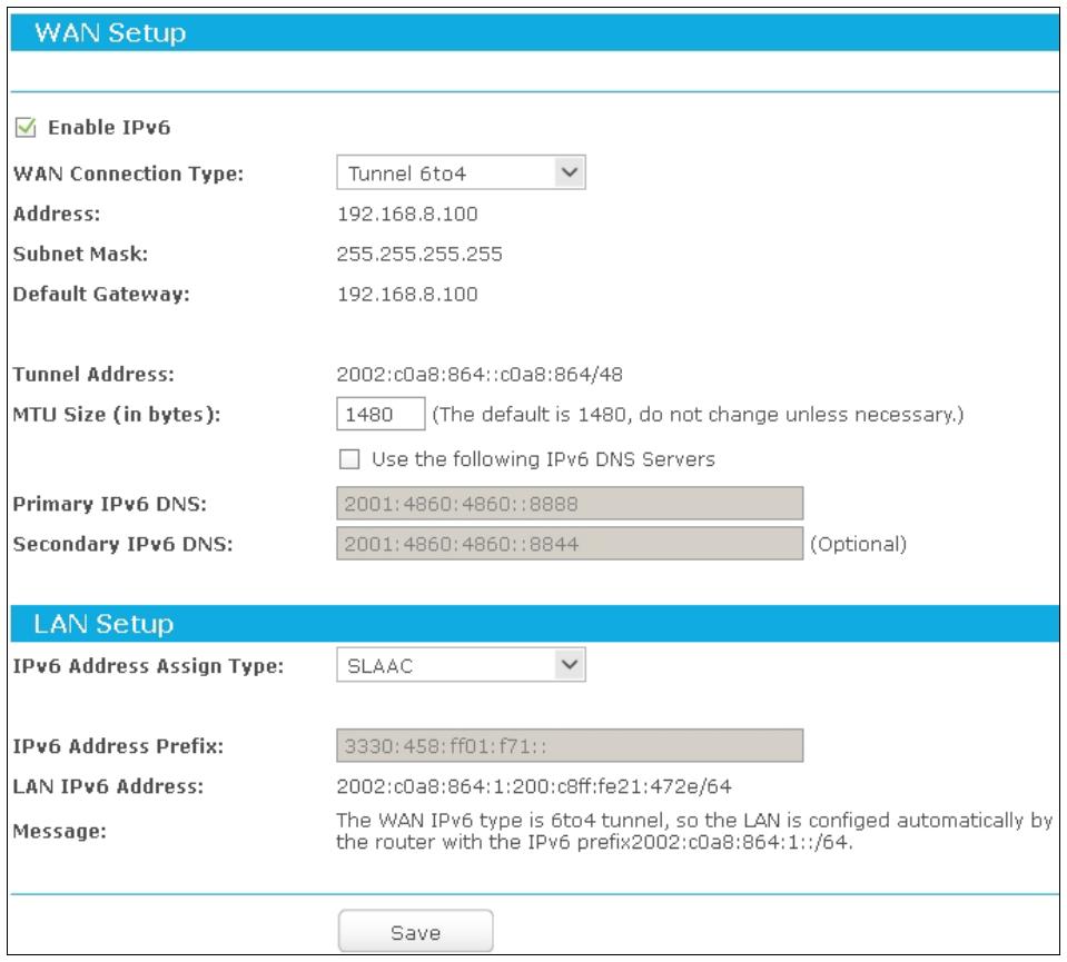 TP-LINK TD-W8968 - 4) Tunnel 6to4 - 1