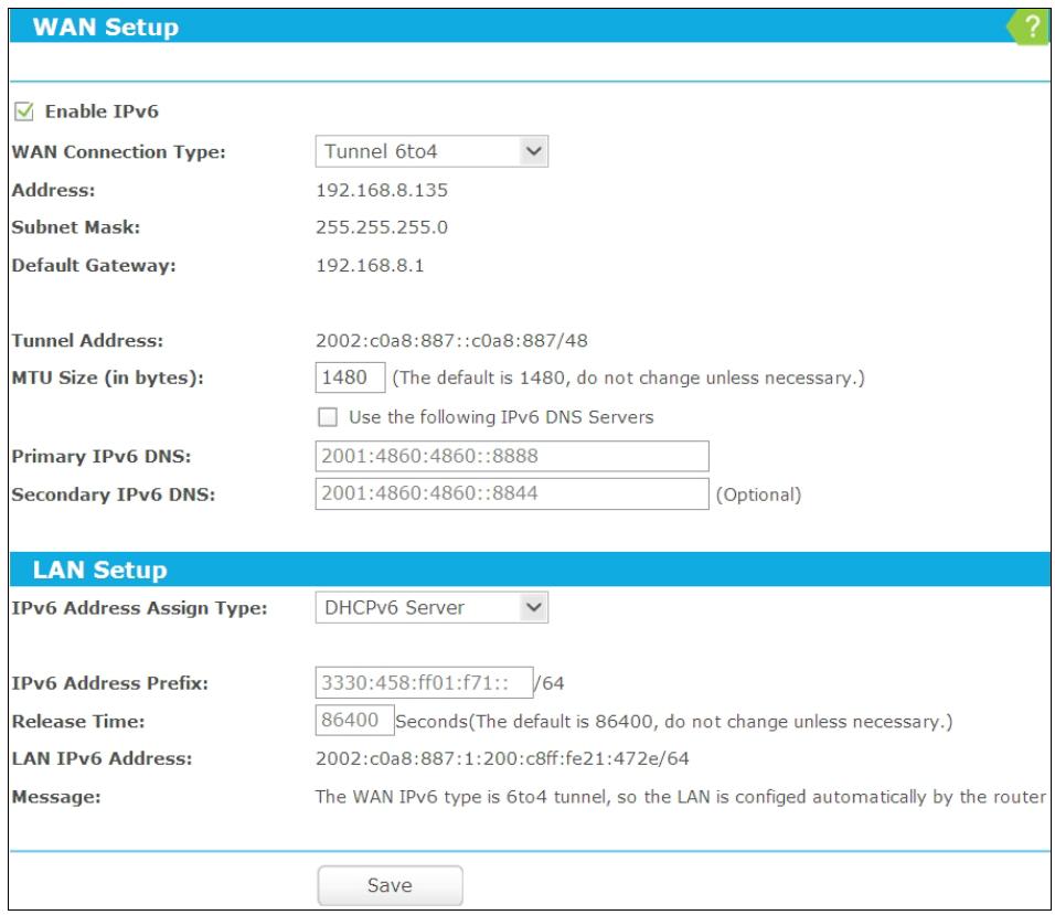TP-LINK TD-W8968 - 4) Tunnel 6to4 - 2