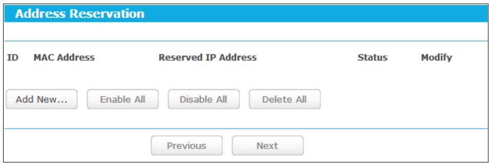 TP-LINK TD-W8968 - Address Reservation - 1