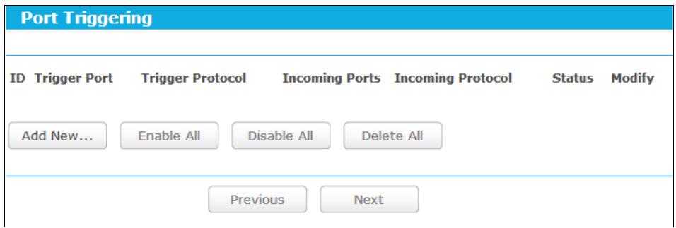 TP-LINK TD-W8968 - Port Triggering - 1