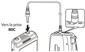 OLYMPUS DM-720 - Connectez l'enregistreur vocal à un autre périphérique à l'aide du câble de connexion KA333. - 1