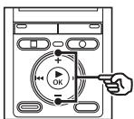 OLYMPUS DM-720 - Appuyez sur la touche + / - pour sélectionner l'onglet contenant l'élément que vous souhaitez paramétrer. - 1