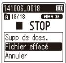 OLYMPUS DM-720 - Suppression de fichiers - 4