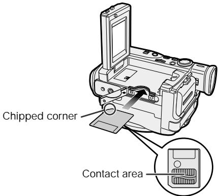 SHARP HI8 - Inserting a SmartMedia Card - 3