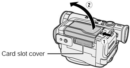 SHARP HI8 - Inserting a SmartMedia Card - 1