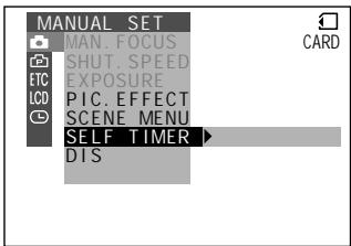 SHARP HI8 - Select , then press on the Operation button. Select "SELF TIMER" (1), then press (2). - 2