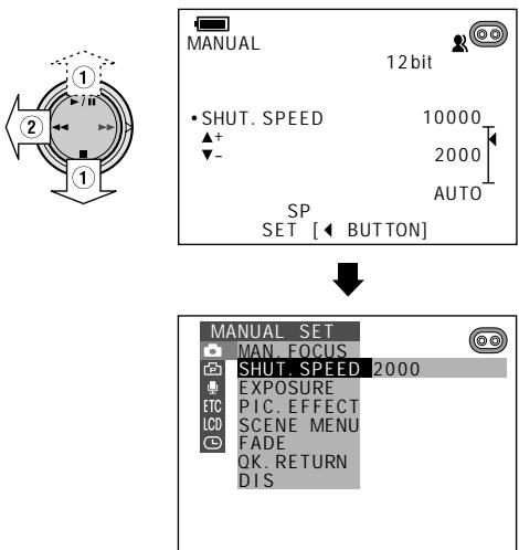 SHARP HI8 - Setting the Shutter Speed - 5
