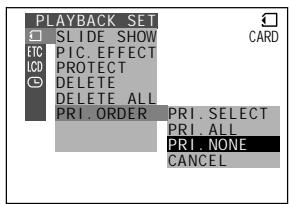 SHARP HI8 - To cancel the print order for all images - 2