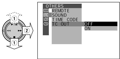 SHARP HI8 - Displaying the time code on a TV during playback - 1