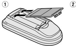 SHARP HI8 - Installing the Batteries in the Remote Control - 3