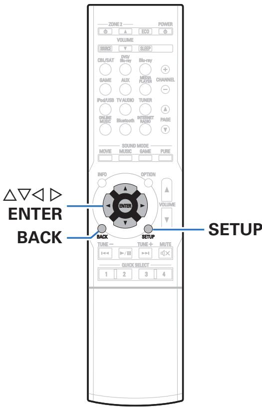 DENON AVRX4300 & AVR-X4300 - Plan du menu de l'interface graphique - 1