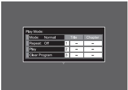 HARMAN KARDON DVD-29 - Programmation d'une liste de lecture à partir d'un DVD ou d'un VCD - 1