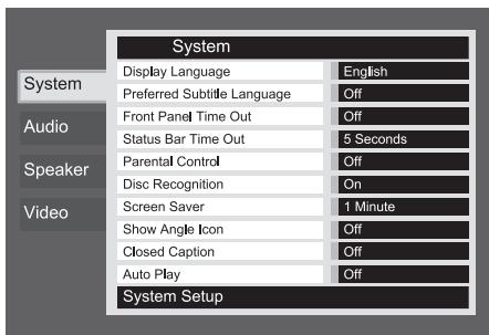 HARMAN KARDON DVD-29 - Réglages Systeme - 1