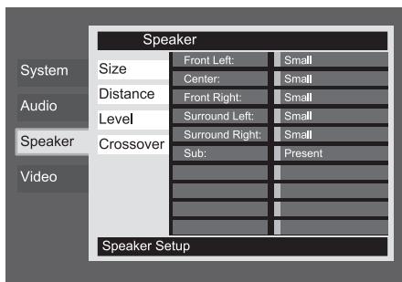 HARMAN KARDON DVD-29 - Configuration des enceintes - 1