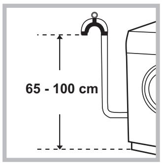 HOTPOINT AQD1070D69 - Connecting the drain hose - 1