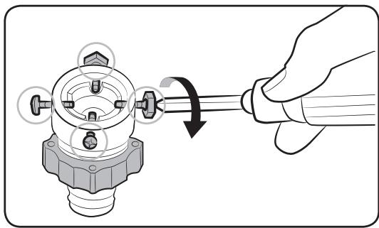 SAMSUNG WD80K5410 OX - Raccordez le tuyau d'arrivée d'eau au robinet d'eau. - 1