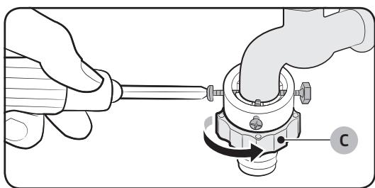 SAMSUNG WD80K5410 OX - Raccordez le tuyau d'arrivée d'eau au robinet d'eau. - 3