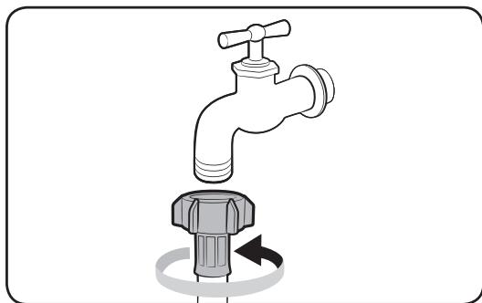 SAMSUNG WD80K5410 OX - Raccordez le tuyau d'arrivée d'eau au robinet d'eau. - 5