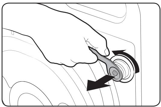SAMSUNG WD80K5410 OX - ETAPE 2 - Enlever les boulons de fixation pour l'expédition - 1