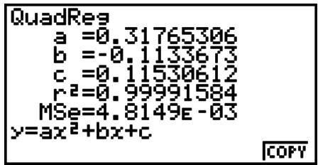 CASIO HR150RCE - - Calcul du coefficient de détermination (r^2) et de MSe - 1