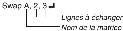CASIO HR150RCE - ■ Utilisation d'opérations sur les lignes d'une matrice dans un programme (Ne sont pas inclus sur la GR - 1