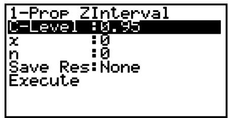 CASIO HR150RCE - - Intervalle Z à 1 proportion - 1
