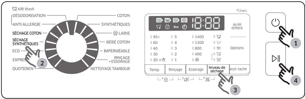 SAMSUNG ECOBUBBLE WD70J5A10AW  -  WD70J5A10AWEF -  ADD WASH WD80K5410OW/EF - Séchage vêtements uniquement - 1