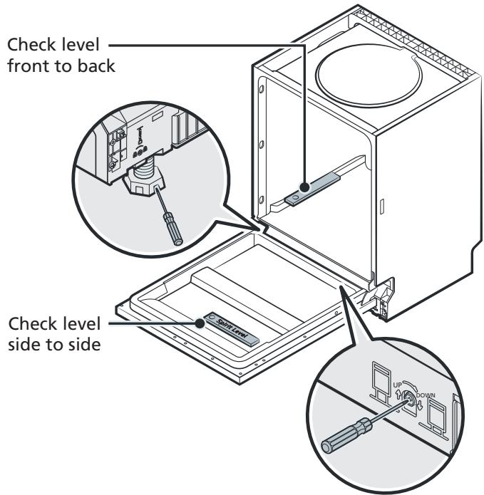 TEKA DFS46750SS - Step 5. Levelling the dishwasher - 1