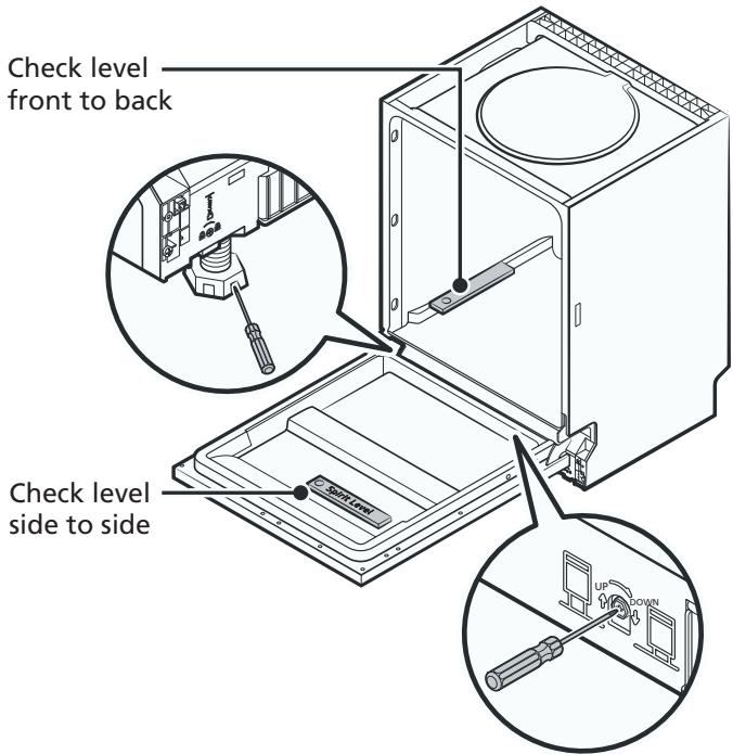 TEKA DFS76810 - Step 5. Levelling the dishwasher - 1