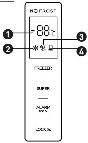 VALBERG UF NF 274 E X742C - Uso del panel de control - 1