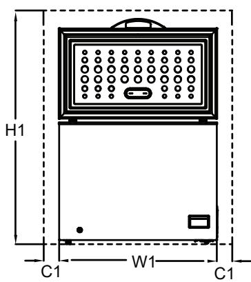 VALBERG CF 246 E W742C - Vereiste ruimte - 1