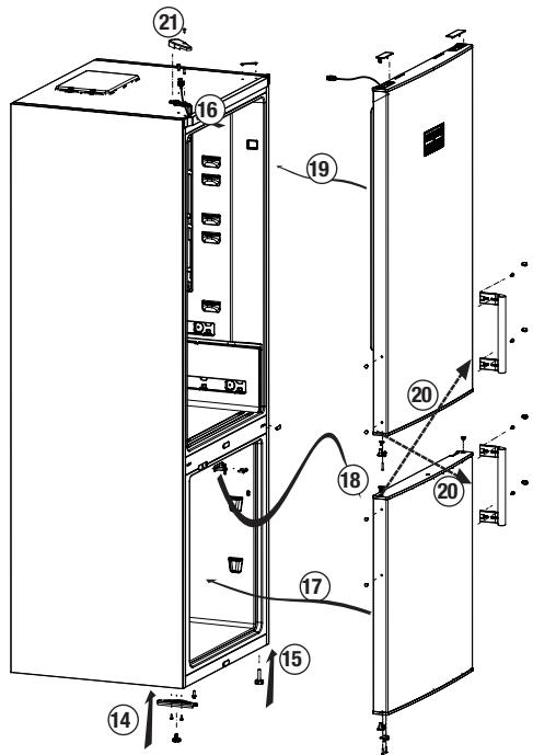 BEKO RCNE560E40ZXR - Inversione degli sportelli - 2