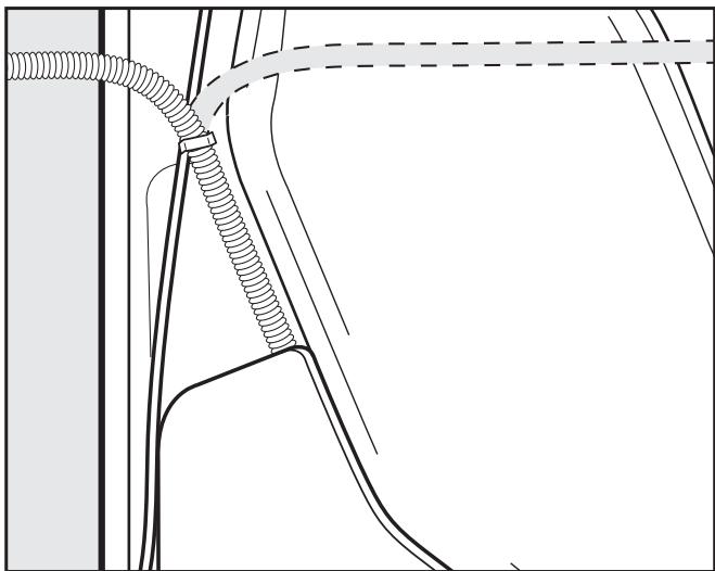 MIELE T 7950 WP - Arranging the drain hose - 2