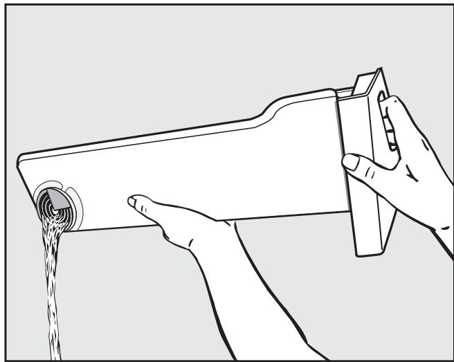 MIELE T 7950 WP - Emptying the condensed water container - 2