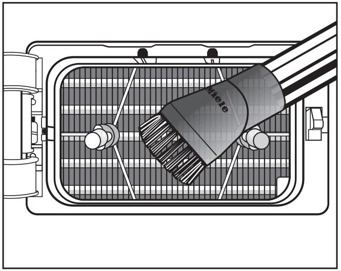 MIELE T 7950 WP - Cleaning the heat exchanger unit compartment - 1