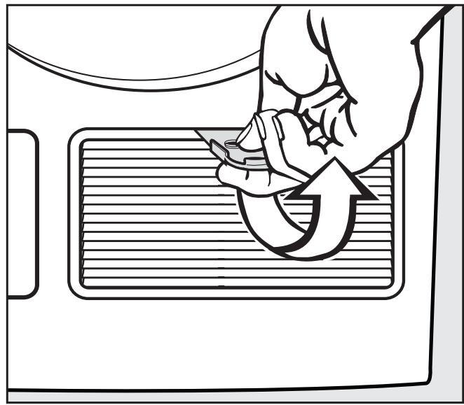 MIELE T 7950 WP - Cleaning the cooling fins (Grille at bottom right) - 1