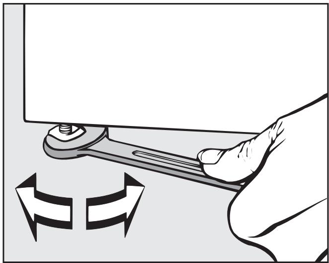 MIELE T 7950 WP - Levelling the machine - 2