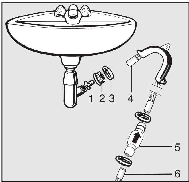 MIELE T 7950 WP - Installation conditions requiring a non-return valve - 2