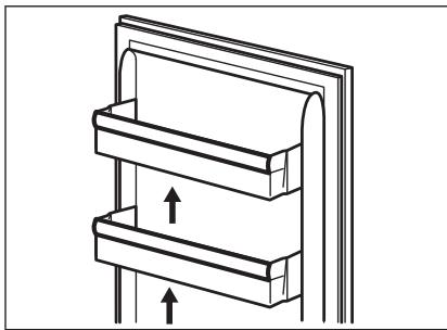 AEG-ELECTROLUX SCB41811LS - Positioning the door shelves - 1