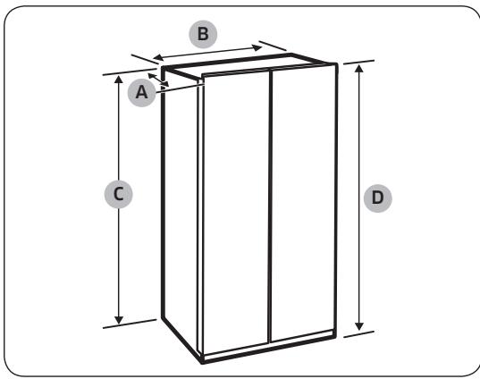 SAMSUNG RS65R5401M9  -  RS65R5401SL/EF - Espacements - 1