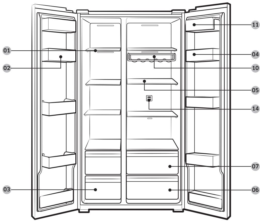 SAMSUNG RS65R5401M9  -  RS65R5401SL/EF - Modèles standards - 1