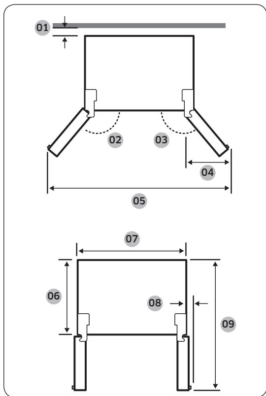 SAMSUNG RS65R5401M9  -  RS65R5401SL/EF - Espacements - 2