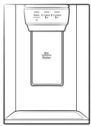 SAMSUNG RS65R5401M9  -  RS65R5401SL/EF - Distributeur d'eau/de glace (modèles applicables uniquement) - 1