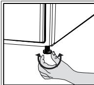 BEKO DU10112CX0W - Réglage des pieds - 1