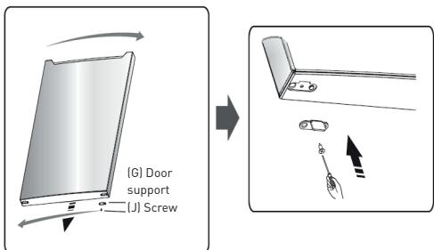 ESSENTIELB ERDV165-55S3 - Reversing the opening direction of the door - 5