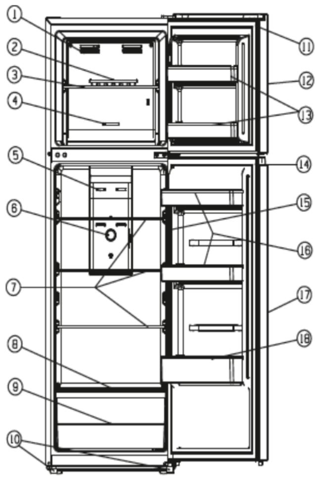 ESSENTIELB ERDV165-55S3 - Réfrigérateur 2 portes / 2 doors   fridge / Frigorífico 2 puertas / 2-türiger   Kühlschrank / Koelkast 2 deuren   ERDV165-55b2 &amp; ERDV165-55s3 - 3