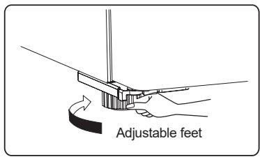 ESSENTIELB ERDV165-55S3 - Levelling the appliance - 2