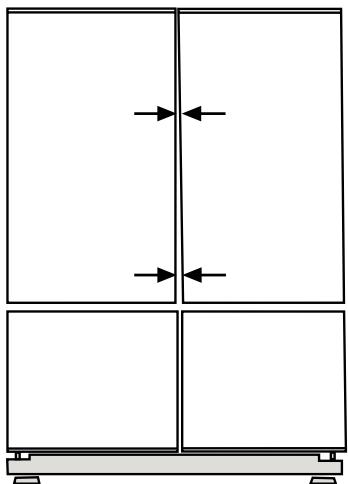 BEKO GNE114631X - Regolazione della distanza tra la porta superiore - 1